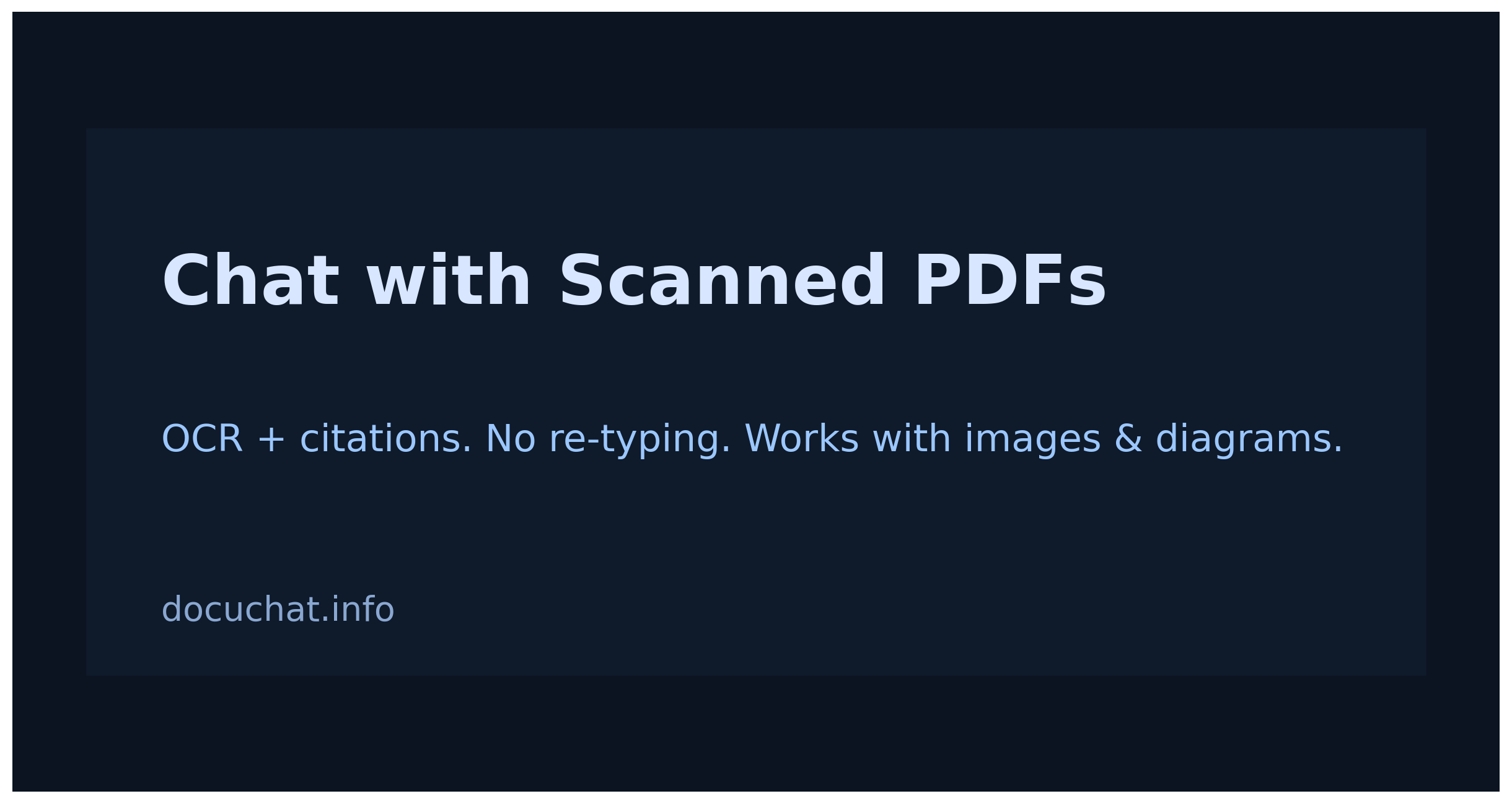 Chat with Scanned PDFs (No Re‑Typing)